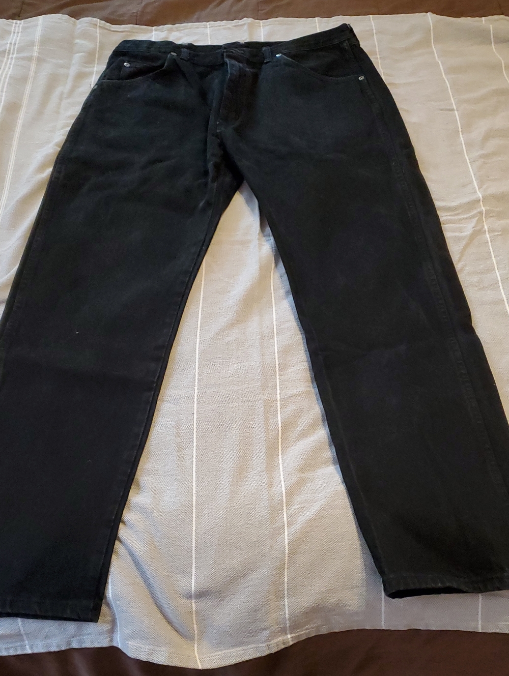 Black Men's Straight-Leg Pants